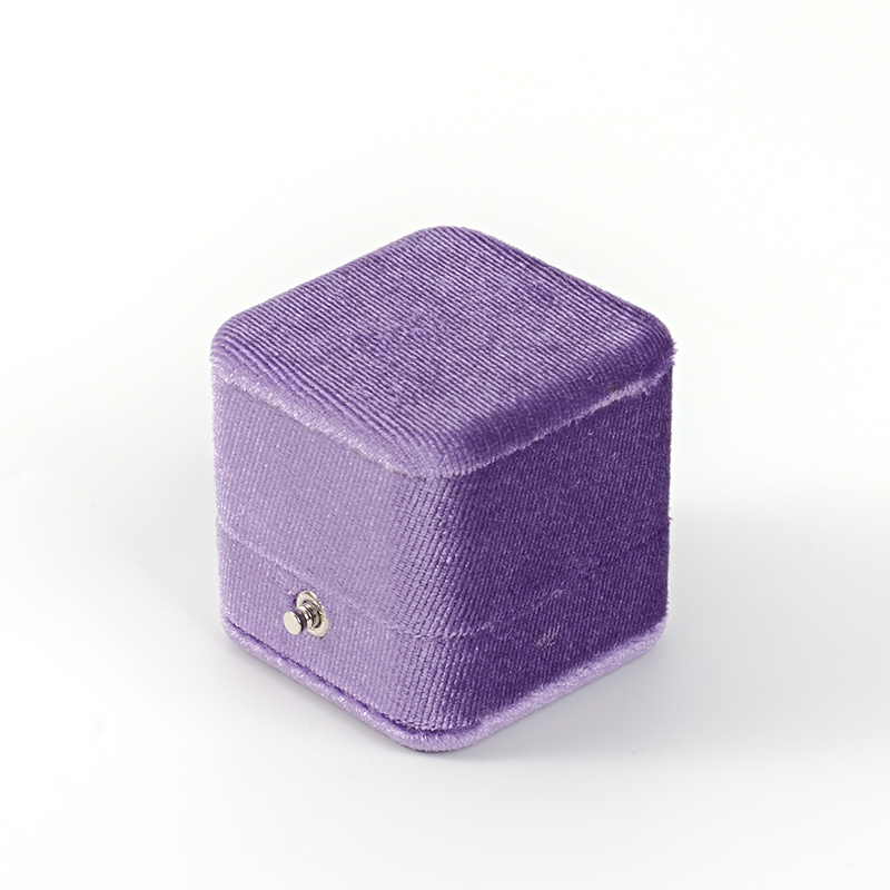 FANXI Custom dark blue velvet ring box