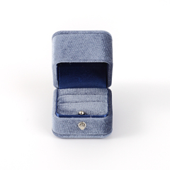 FANXI Custom velvet blue ring box