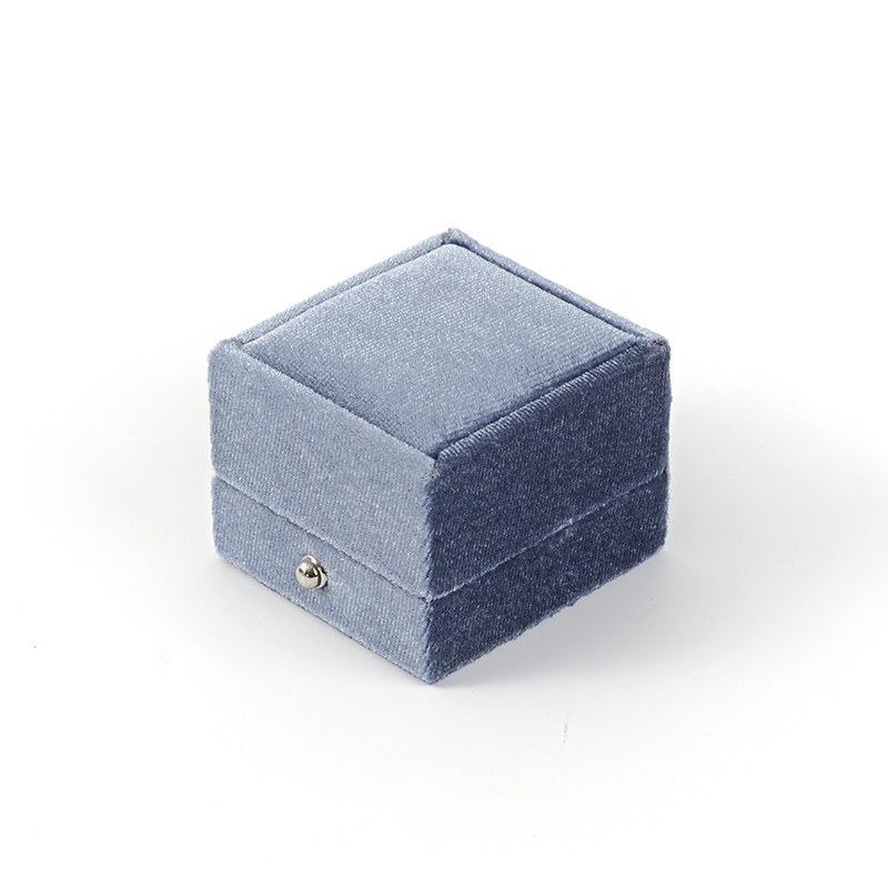 FANXI Custom blue velvet ring box