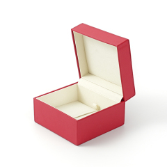 FANXI Custom red leather microfiber ring box