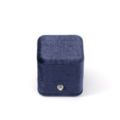 FANXI Custom dark blue velvet ring box
