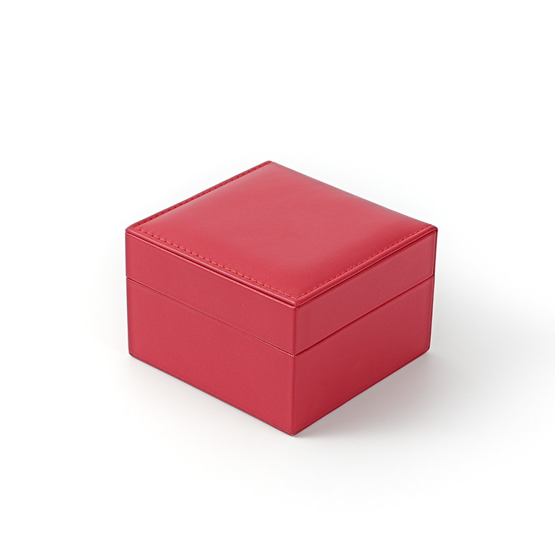 FANXI Custom red leather microfiber ring box