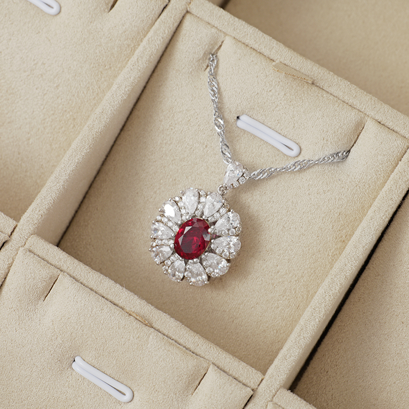 FANXI Custom white suede pendant case