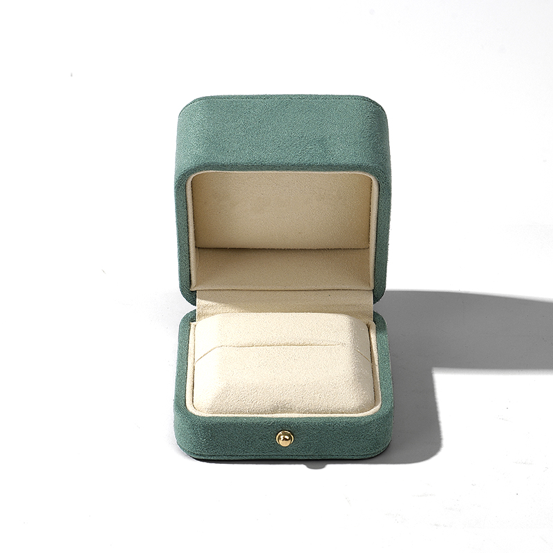 FANXI Custom light green suede ring box