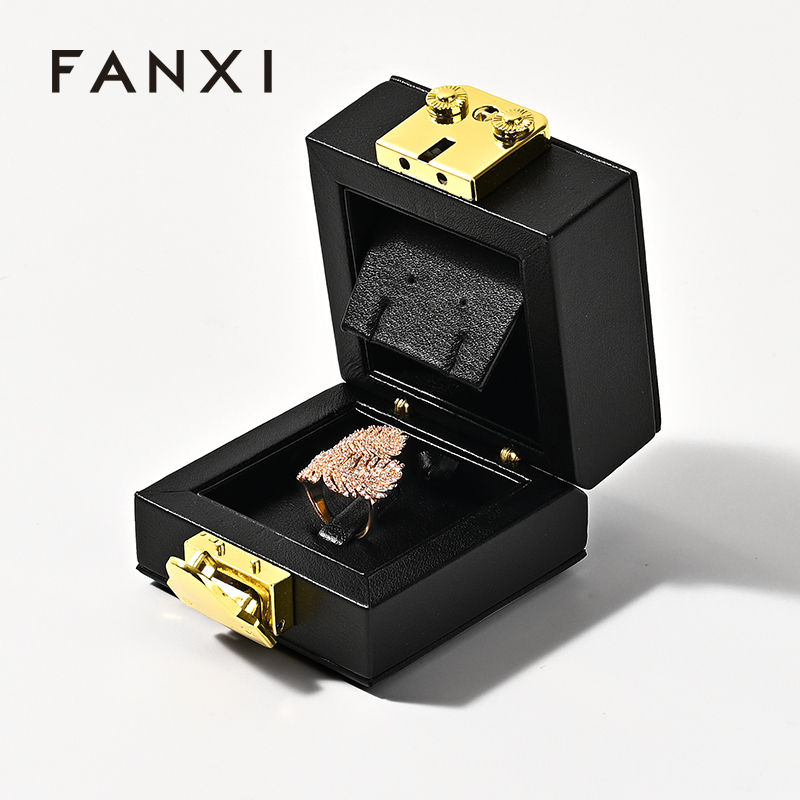 FANXI Custom pu leather earring or ring box