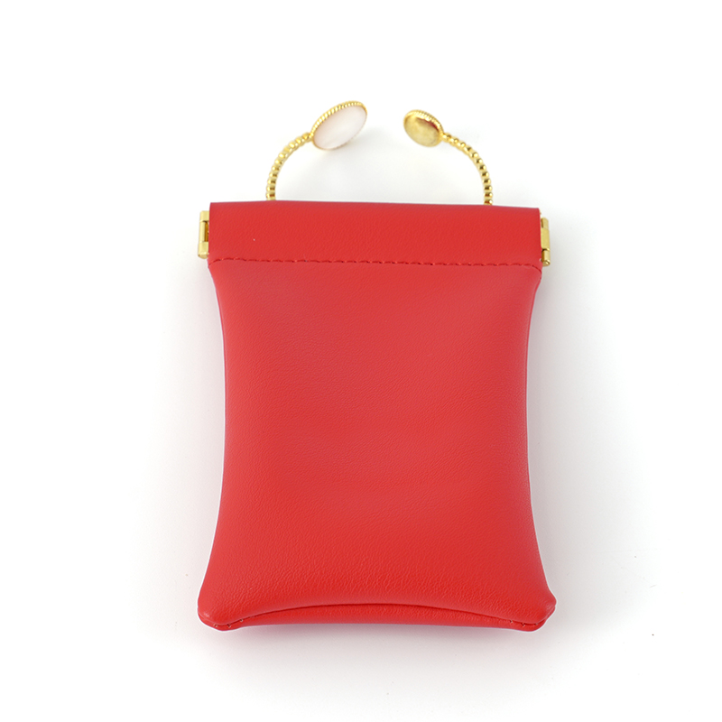 FANXI Custom red leather jewelry bag
