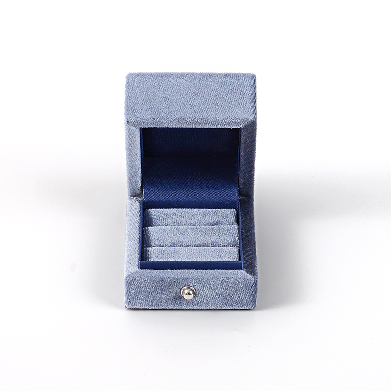 FANXI Custom blue velvet ring box