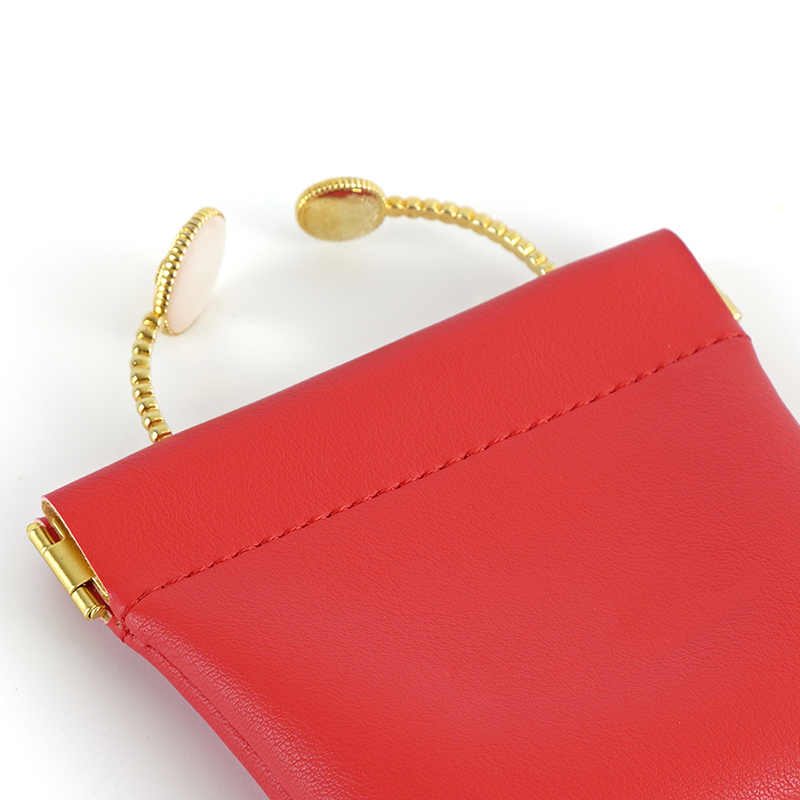 FANXI Custom red leather jewelry bag