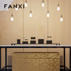 FANXI Luxury Brown metal Jewelry display set