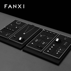 FANXI High quality Leather Black Jewelry display