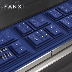 FANXI Fashion Microfiber Black Jewelry Combination Set