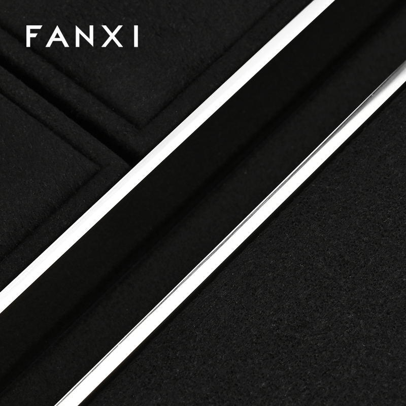 FANXI High quality Leather Black Jewelry display