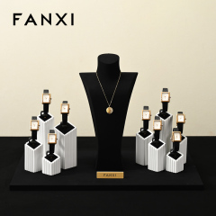 FANXI Factory Black Baking paint Jewelry display set