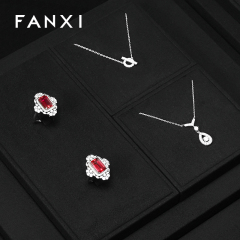FANXI Fashion Microfiber Black Jewelry Combination Set
