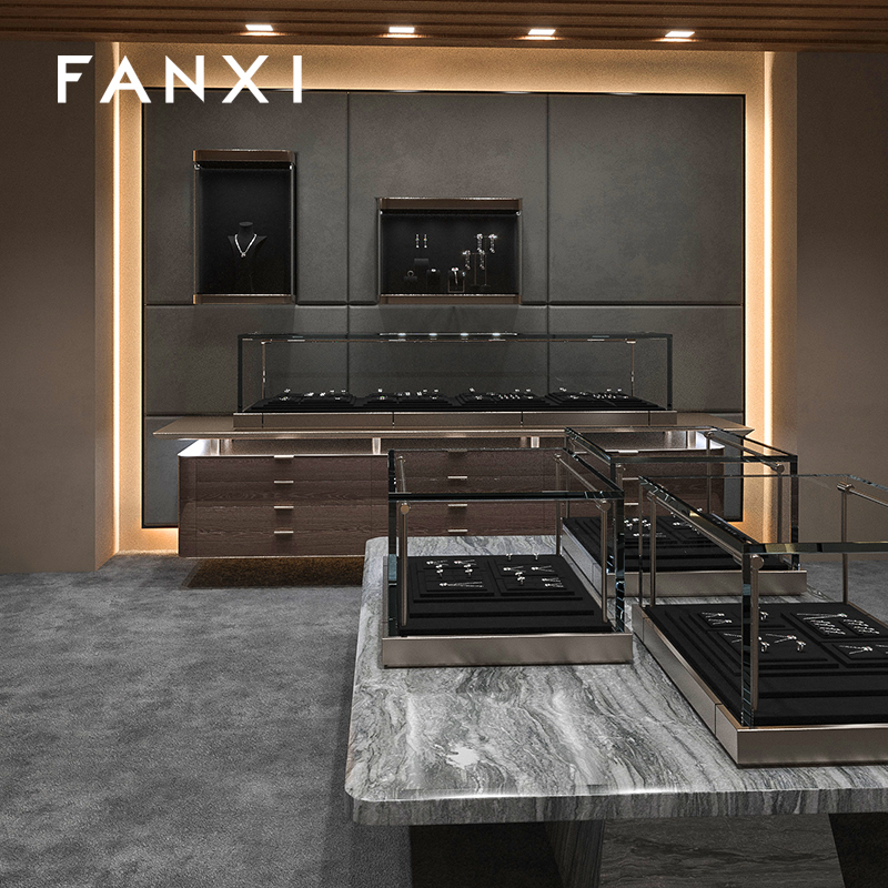 FANXI Fashion Microfiber Black Jewelry Combination Set