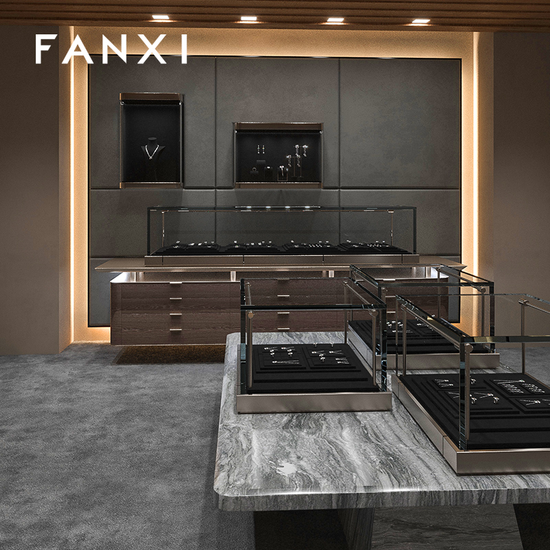 FANXI Fashion Microfiber Black Jewelry Combination Set