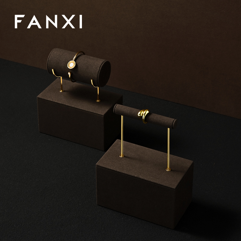 FANXI Luxury Brown metal Jewelry display set