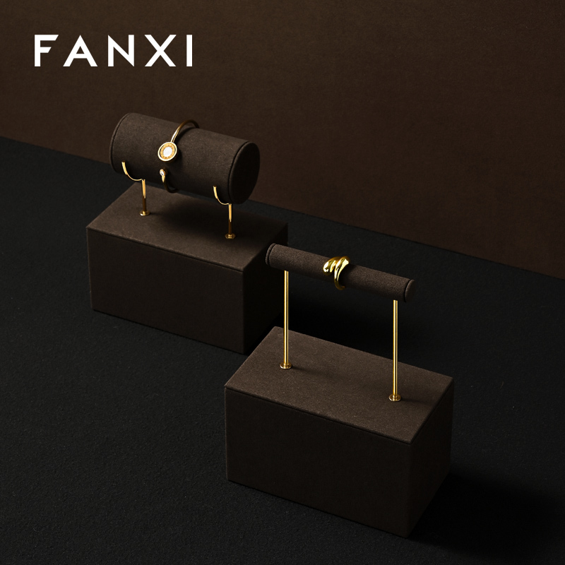 FANXI Luxury Brown metal Jewelry display set