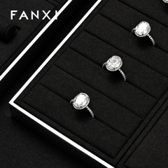 FANXI High quality Leather Black Jewelry display
