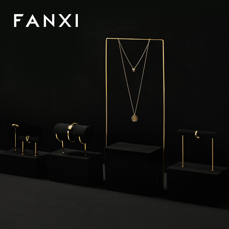 FANXI Wholesale metal Black Jewelry display set