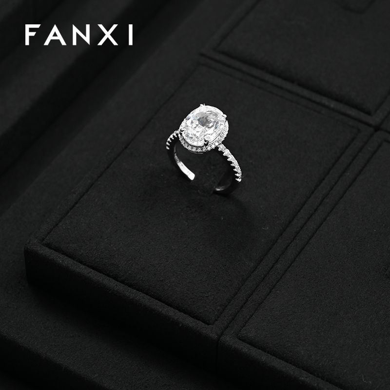 FANXI Fashion Microfiber Black Jewelry Combination Set