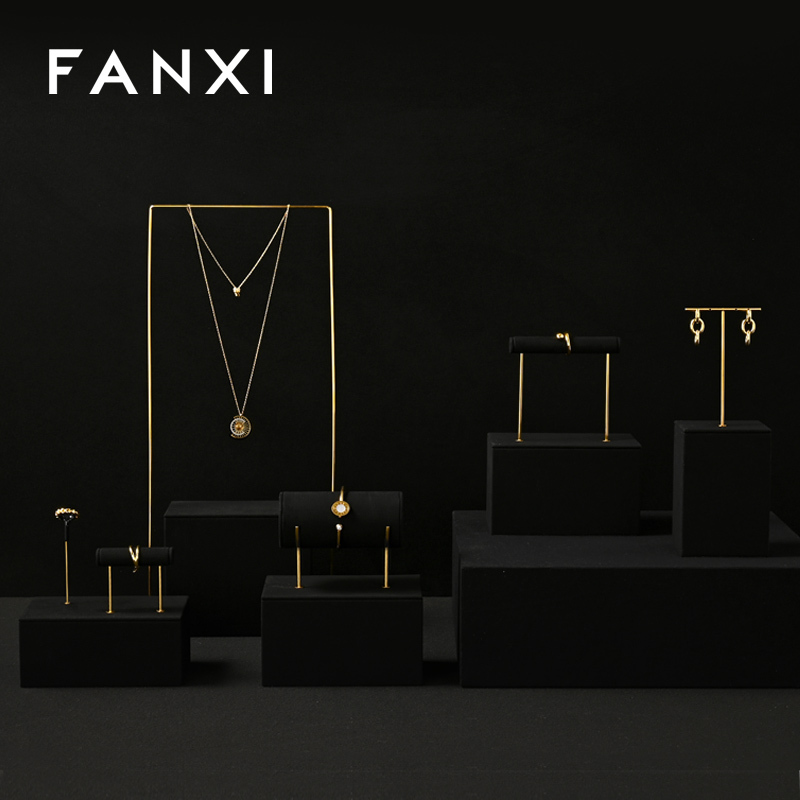 FANXI Wholesale metal Black Jewelry display set