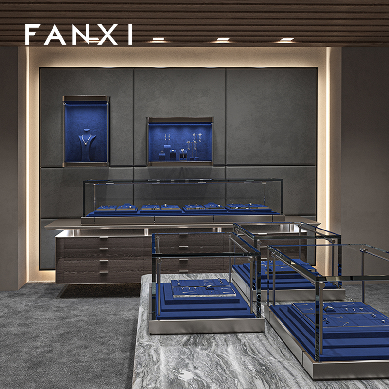 FANXI Wholesale black metal jewelry display set