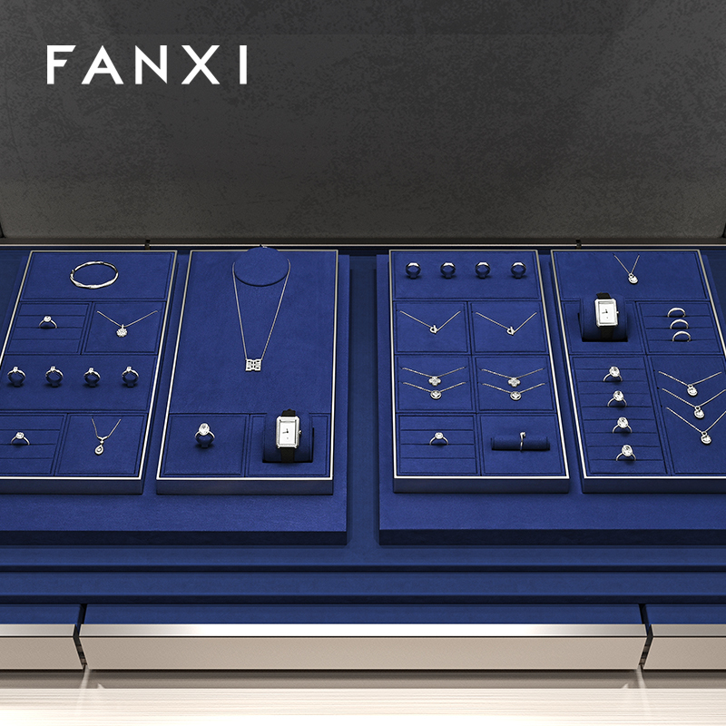 FANXI Wholesale black metal jewelry display set