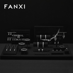 FANXI Wholesale black metal jewelry display set