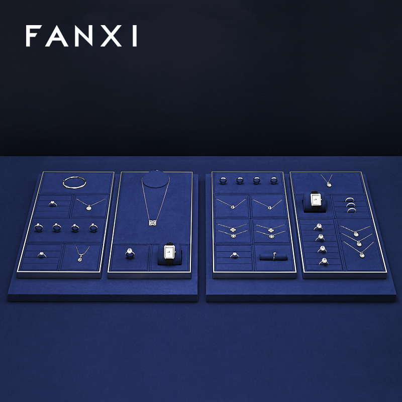 FANXI Wholesale black metal jewelry display set