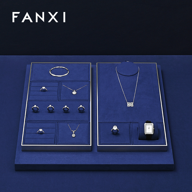 FANXI Wholesale black metal jewelry display set
