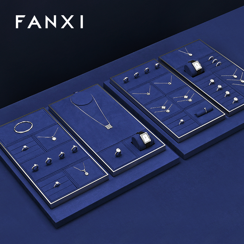 FANXI Wholesale black metal jewelry display set