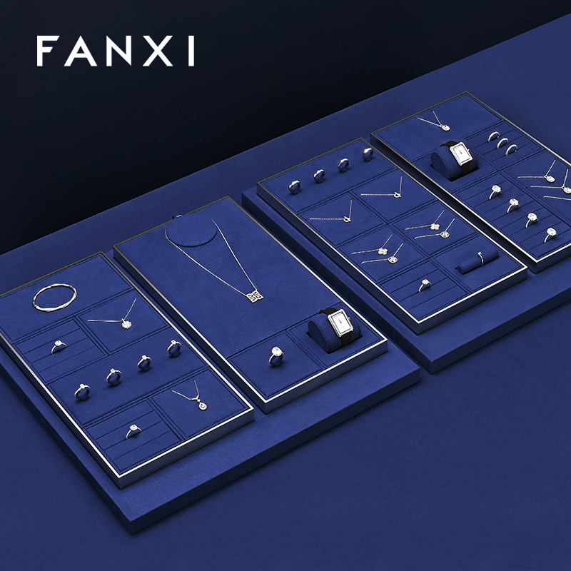 FANXI Wholesale black metal jewelry display set