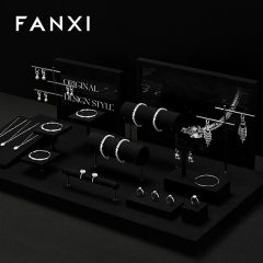 FANXI Wholesale black metal jewelry display set