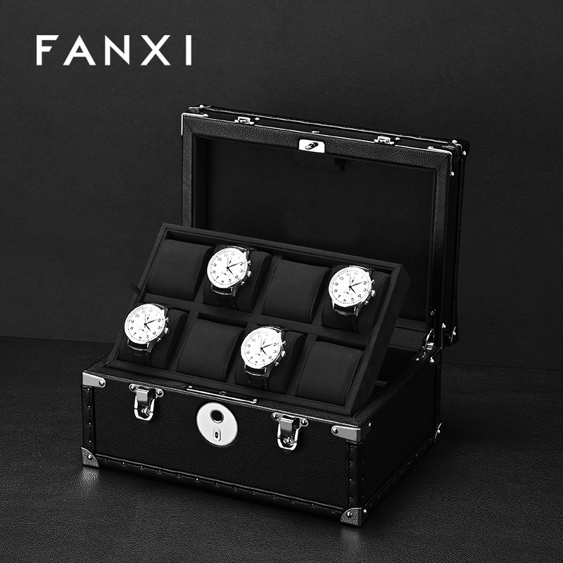 FANXI New arrival Black Metal Jewelry Storage Box