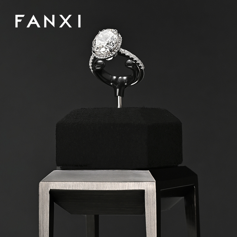 FANXI New arrival Black metal Jewelry Display Stand