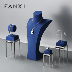 FANXI New arrival blue metal Jewelry Display Stand