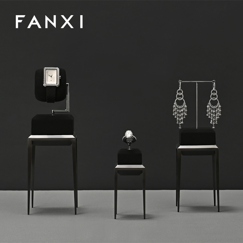 FANXI New arrival Black metal Jewelry Display Stand