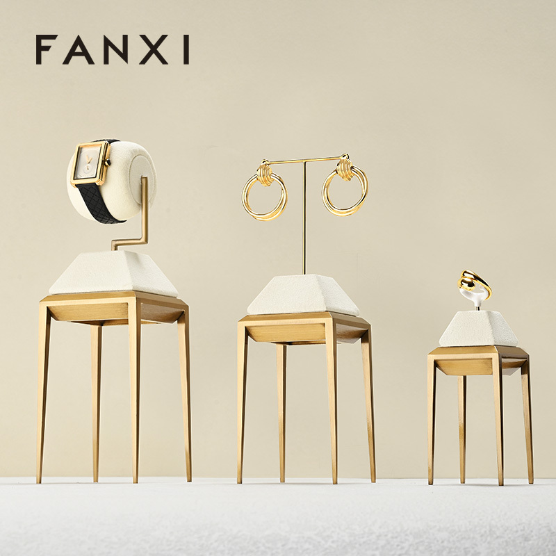 FANXI New arrival Beige metal Jewelry Display Stand