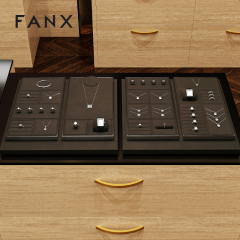 FANXI New arrival Brown Leather Jewelry display