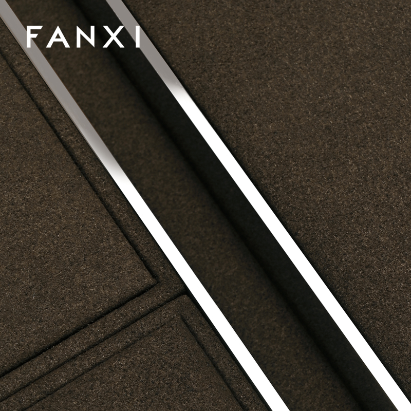 FANXI New arrival Brown Leather Jewelry display