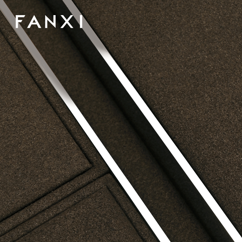 FANXI New arrival Brown Leather Jewelry display