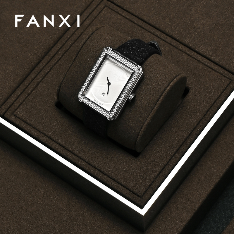 FANXI New arrival Brown Leather Jewelry display