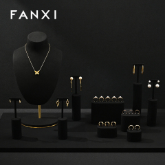 FANXI factory black Microfiber fashion jewelry set