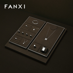 FANXI New arrival Brown Leather Jewelry display