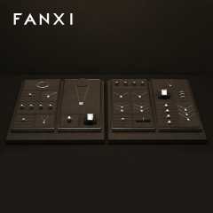 FANXI New arrival Brown Leather Jewelry display
