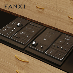 FANXI New arrival Brown Leather Jewelry display