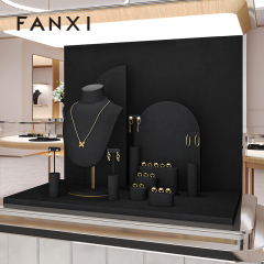FANXI factory black Microfiber fashion jewelry set