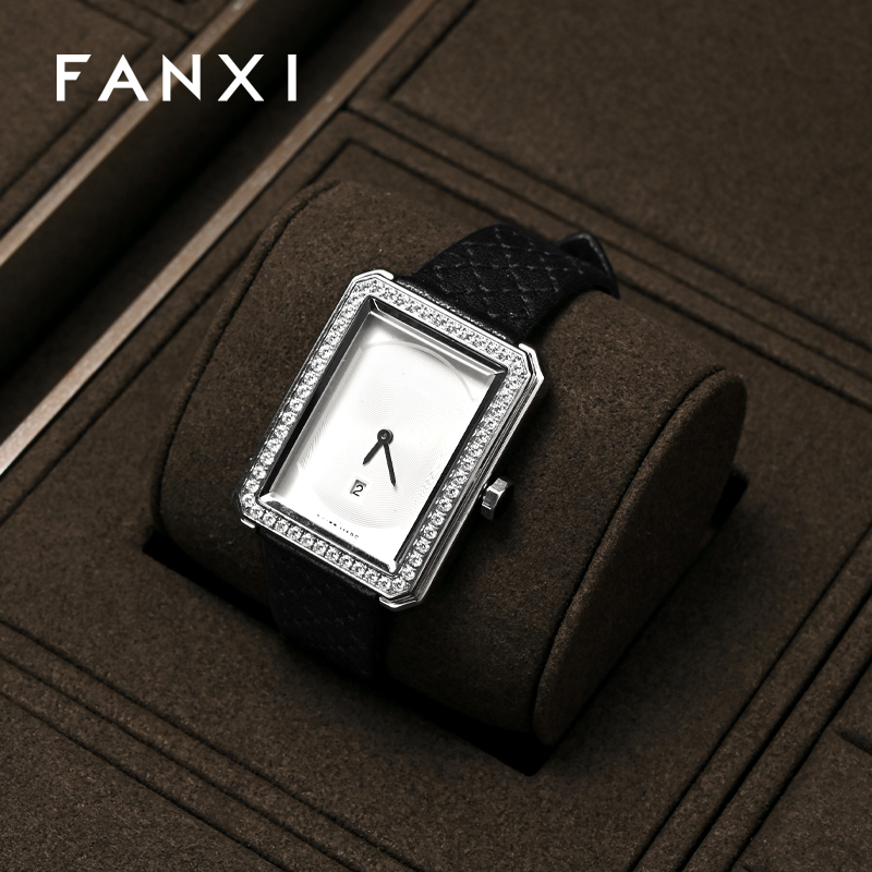 FANXI New arrival Brown Leather Jewelry display