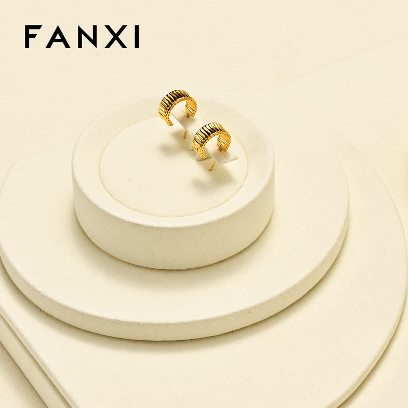 FANXI high quality Beige Microfiber Jewelry display set